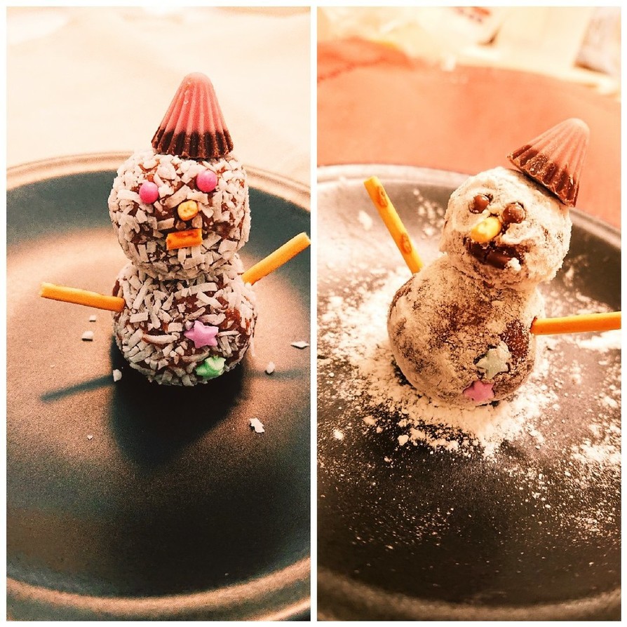 [超簡単]キッズと作る☆雪だるまケーキの画像
