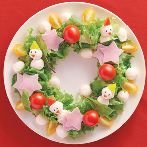クリスマスリースサラダの画像