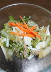 セロリと水菜のツナサラダ