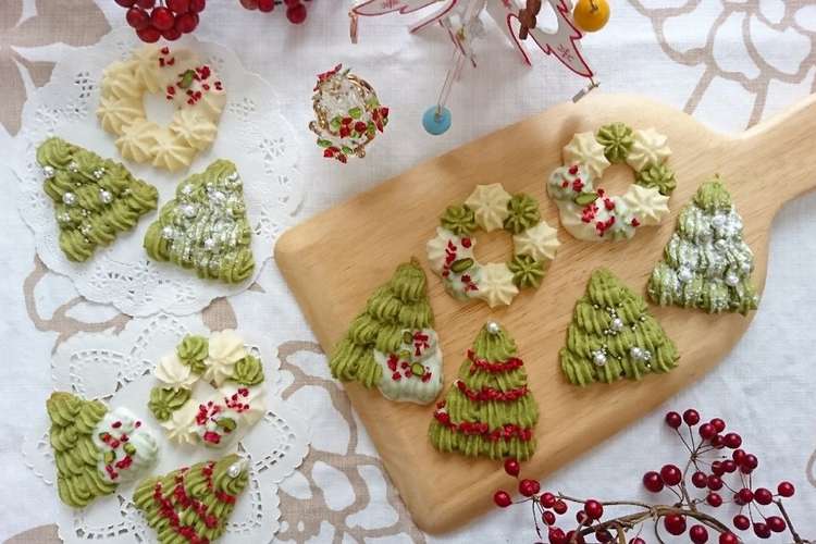 クリスマスツリー リースのクッキー レシピ 作り方 By Muguet クックパッド 簡単おいしいみんなのレシピが359万品
