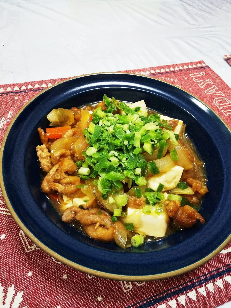 簡単♪豚肉と豆腐と野菜のすき焼き風煮の画像