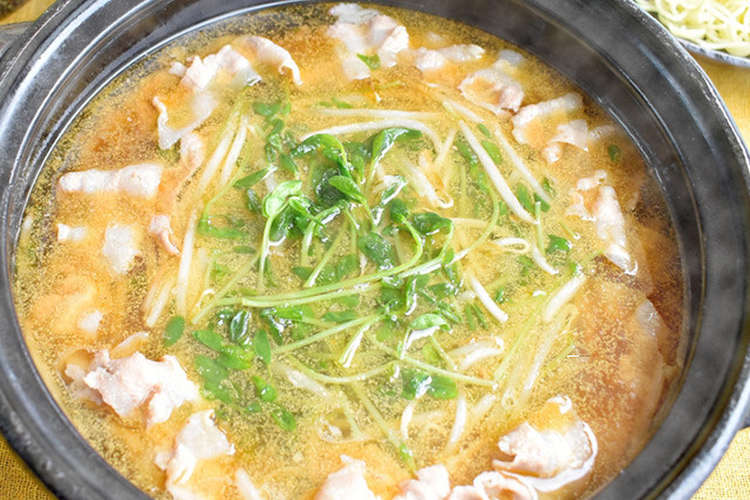 無限ごま油鍋 豚 豆苗 もやし レシピ 作り方 By かどや製油 クックパッド 簡単おいしいみんなのレシピが352万品