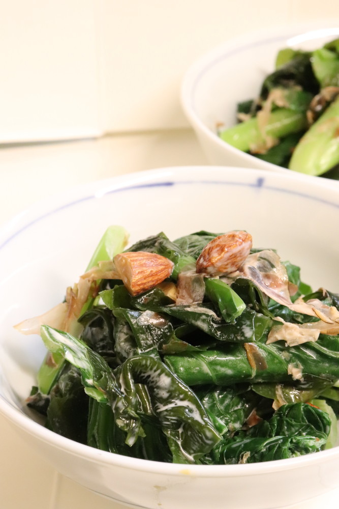 【副菜】小松菜とワカメの和風マヨサラダの画像
