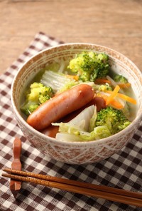 簡単！シャウエッセン野菜スープ