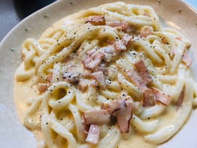 超簡単!和風カルボナーラ風うどん