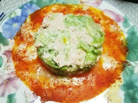 ほぐしサーモンとキャベツのサラダ♪