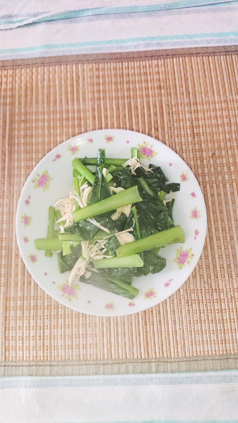 糖尿食小松菜とツナの塩コショウ炒めの画像