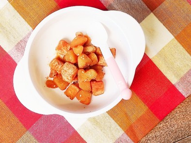 2歳おやつ★焼き芋で簡単！コロコロ芋の写真