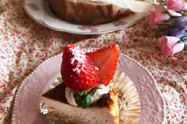 簡単バスク風チーズケーキ 苺バスチー レシピ 作り方 By Maron クックパッド 簡単おいしいみんなのレシピが350万品