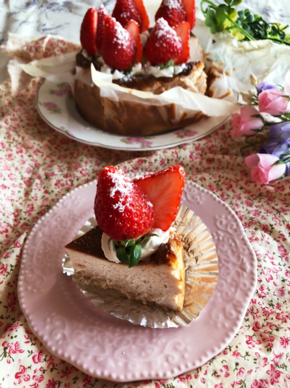 簡単バスク風チーズケーキ 苺バスチー レシピ 作り方 By Maron クックパッド 簡単おいしいみんなのレシピが350万品
