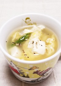 ☆豆腐・アスパラガス・卵の中華スープ☆