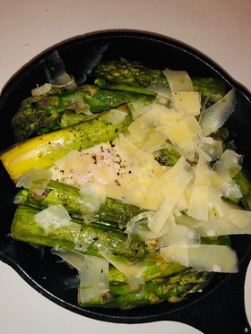 アスパラとグリーンピースの温菜