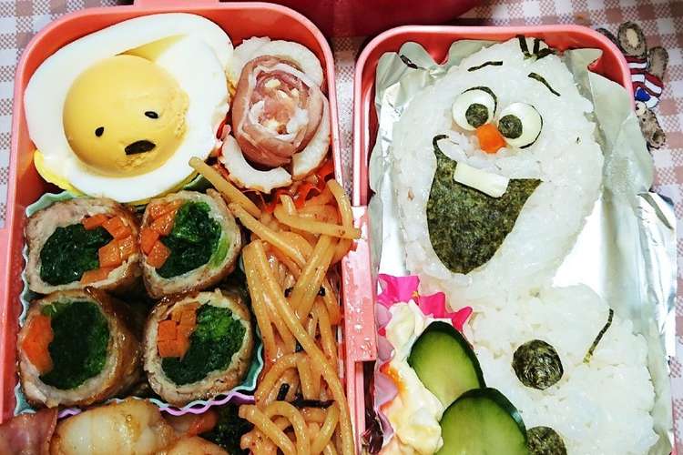 オラフとぐでたまのキャラ弁 レシピ 作り方 By Lunachicks クックパッド 簡単おいしいみんなのレシピが349万品