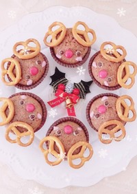 トナカイ カップケーキ☆クリスマスケーキ
