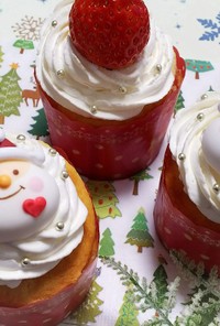 クリスマス☆ホワイトショコラカップケーキ