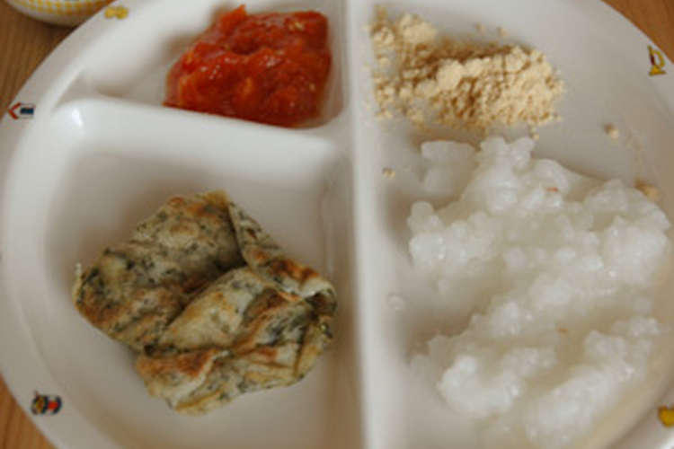 離乳食 米粉のほうれん草とじゃがお焼き レシピ 作り方 By Irurum クックパッド