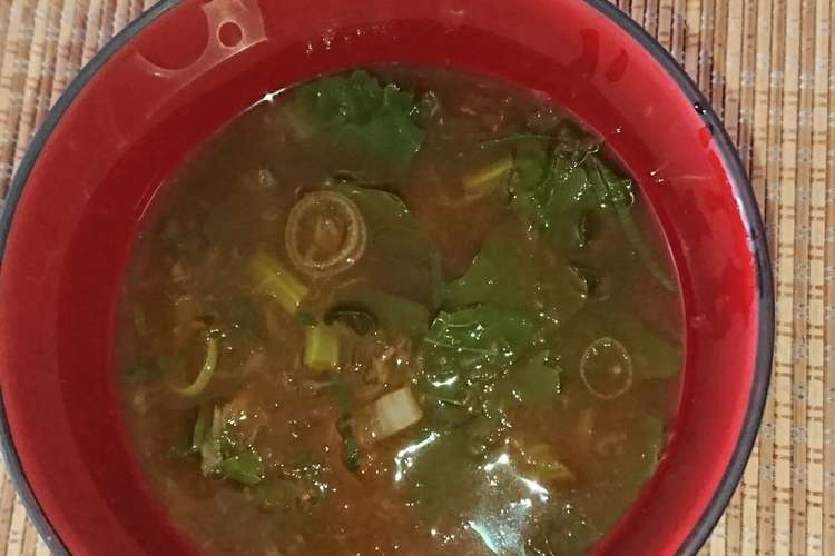 糖尿食すりおろし大根と大根葉の味噌汁 レシピ 作り方 By ぱーるりんぐ クックパッド