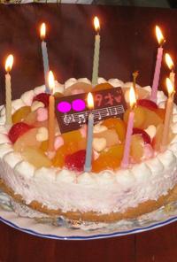 ’08誕生日☆ストロベリー・チーズケーキ