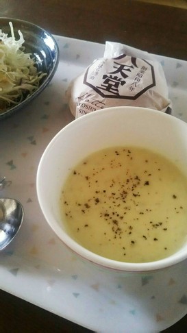 焼き芋と牛乳の簡単スイートスープ