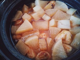 大根と鶏肉煮物(簡単)
