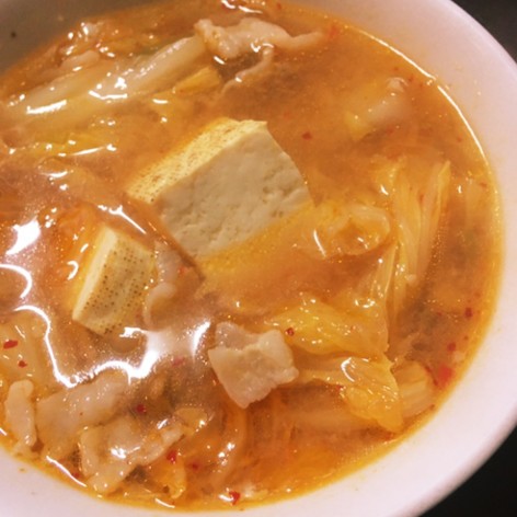 あったまる〜うちのキムチ味噌スープ