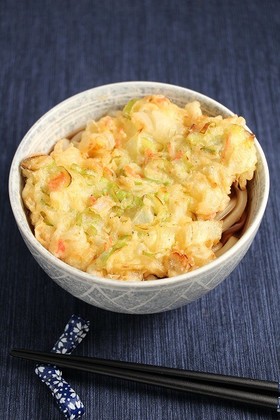 簡単!天ぷらうどん☆かき揚げ