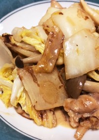 白菜と鶏肉の味噌マヨ炒め