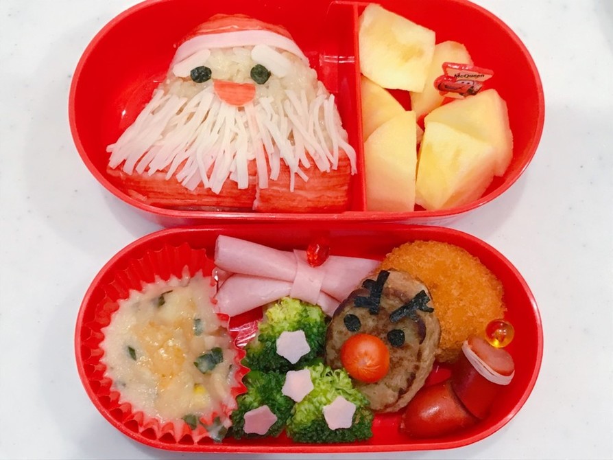 クリスマス　幼稚園　お弁当　の画像