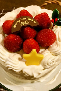 クリスマス☆ミ 苺の生クリームケーキ