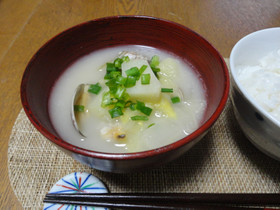 白菜のみそミルクスープ