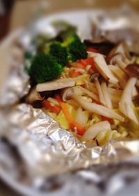 白身魚の野菜たっぷりホイル焼き