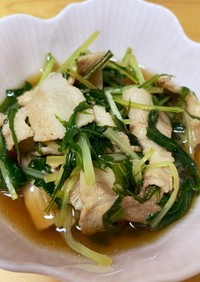 水菜と豚肉の煮物