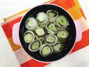 ねぎと海苔の豚巻き鍋の写真