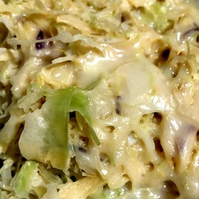 千切りキャベツとたまごのレンジ蒸し