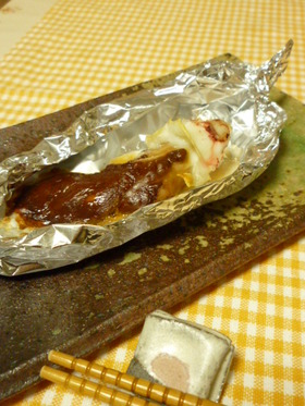 酒の肴にいかが?~イカワタのホイル焼き~