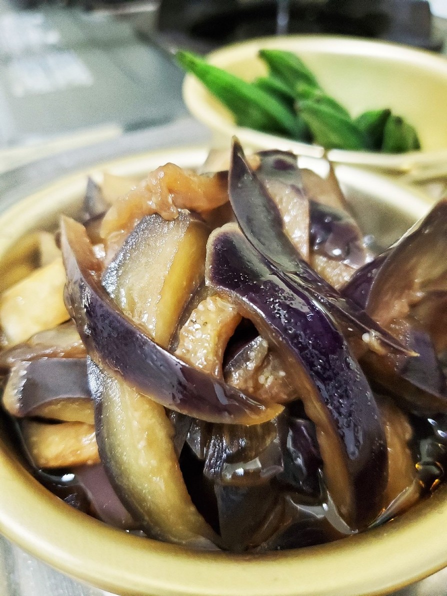 梅醤野菜スープde超簡単茄子の煮浸しの画像