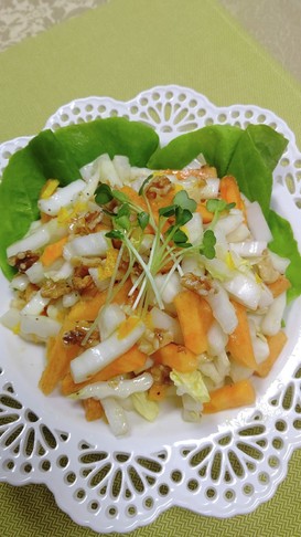 白菜と柿のサラダ