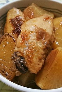 鶏手羽先と大根の梅酢醤油煮