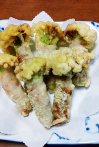 カリフローレの豚巻き天ぷら