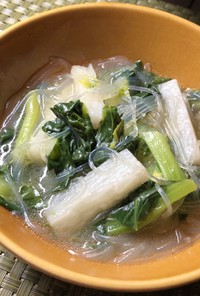 ターツァイと長芋の中華スープ