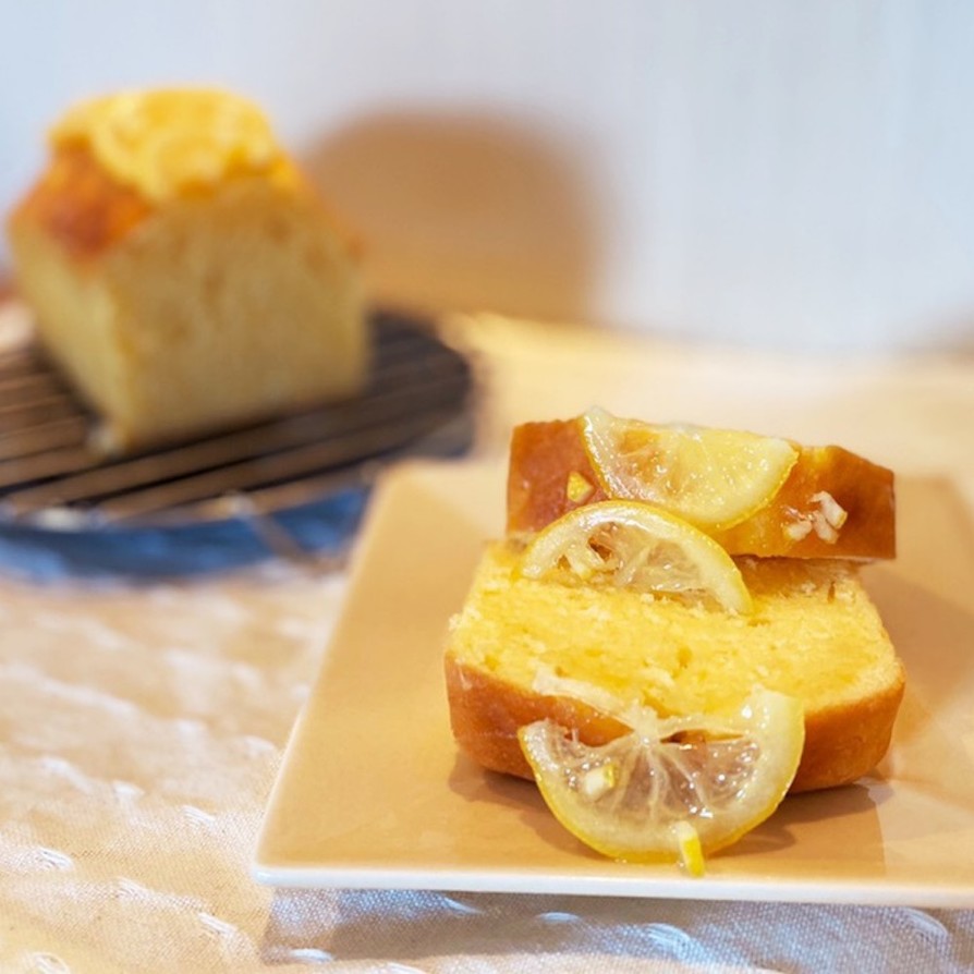 レモンのパウンドケーキの画像
