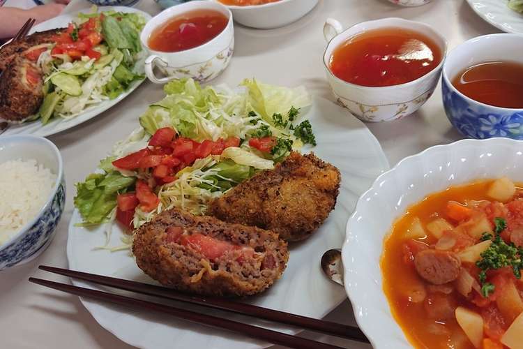 秋穂トマトのメンチカツ 改良版 レシピ 作り方 By たちばな農園 クックパッド 簡単おいしいみんなのレシピが350万品