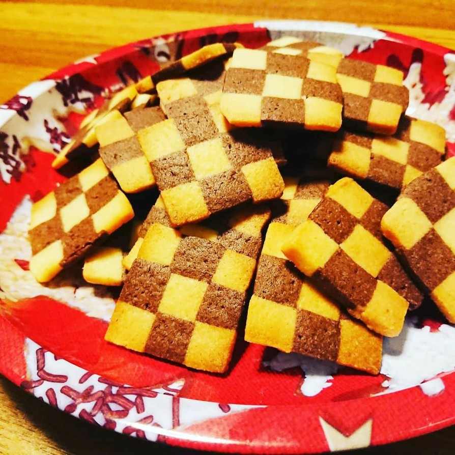 バニラとココアのアイスボックスクッキーの画像