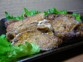豚レバーのカレー揚げ