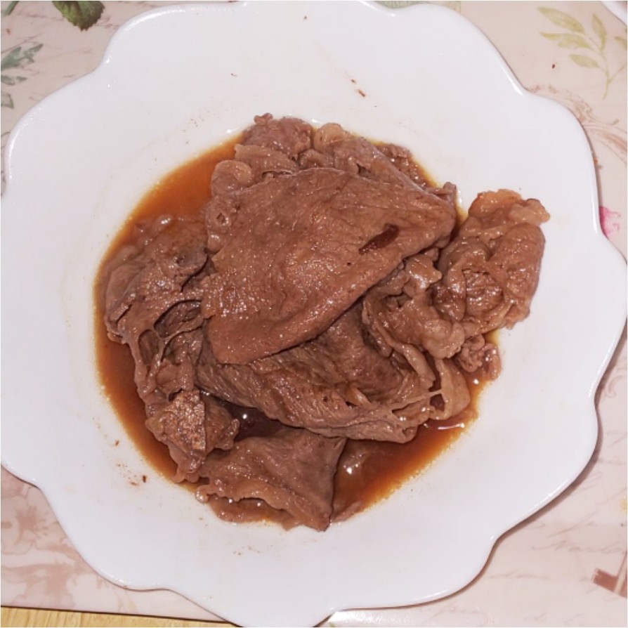 牛肉の甘辛煮の画像