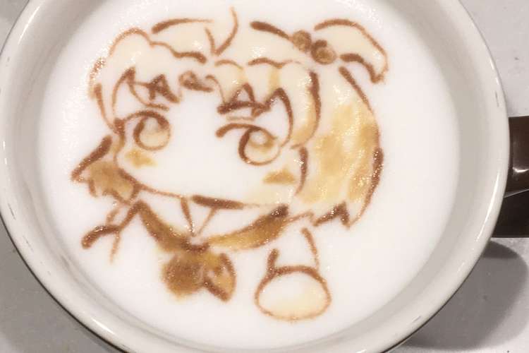 チョコソースで簡単ラテアートのカフェラテ レシピ 作り方 By クワトロボリビアーノ クックパッド