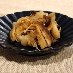レンチンだけ簡単!きのこと玉ねぎのお浸し
