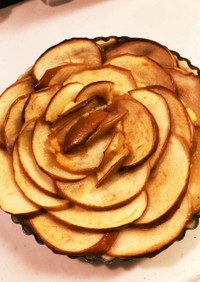 バラ型のアップルパイ