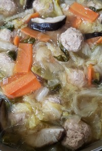 豚団子と春雨の野菜スープ