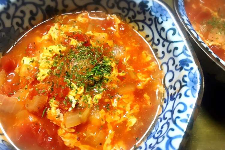 簡単 おいしい トマトと卵のスープ レシピ 作り方 By Ryokonchan クックパッド 簡単おいしいみんなのレシピが360万品